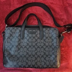 Coach Black and Gray Messenger Bag